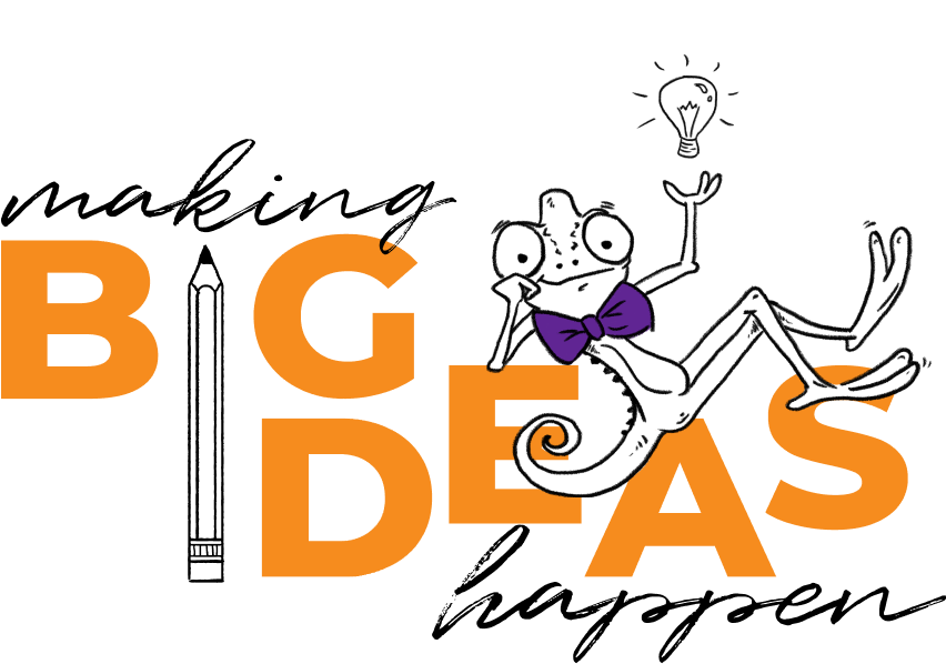 gamma Cameleon with bulb above his hand